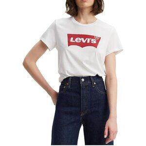 Levi's Women's Batwing Graphic The Perfect Tee T Shirt - White